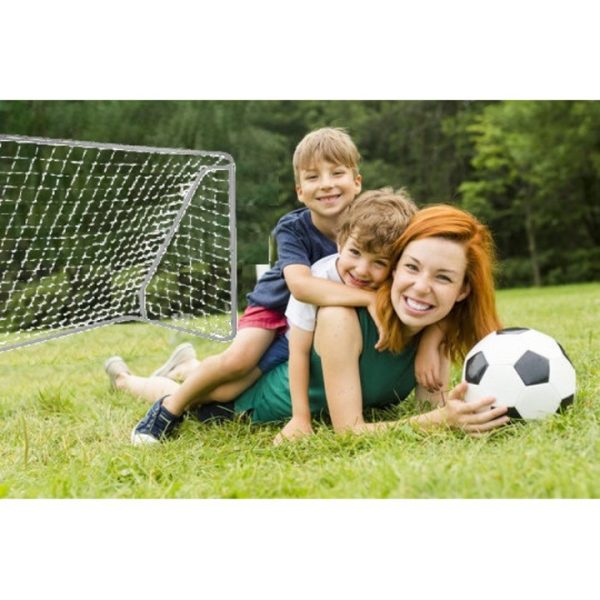 Poarta.Fotbal.07 Poartă de fotbal XXL KickMaster Junior pentru copii 240x170x85 cm cu panou de ţintire pentru antrenament