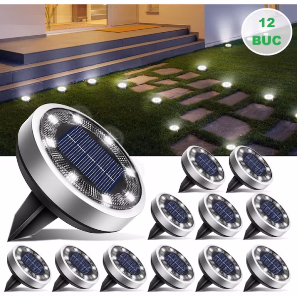 SolarGarden.01 Set 12 Lampi Solare LED SolarGarden 12.5 x 11.5cm
