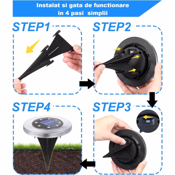 SolarGarden.03 Set 12 Lampi Solare LED SolarGarden 12.5 x 11.5cm