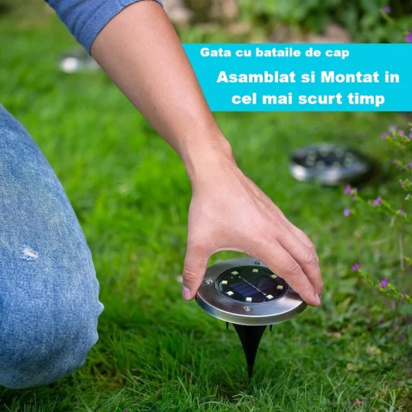 SolarGarden.04 Set 12 Lampi Solare LED SolarGarden 12.5 x 11.5cm