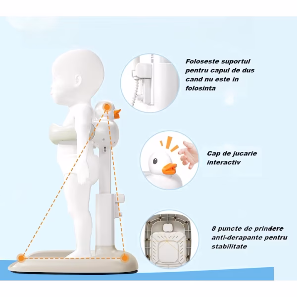 Suport portabil de baie pentru copii