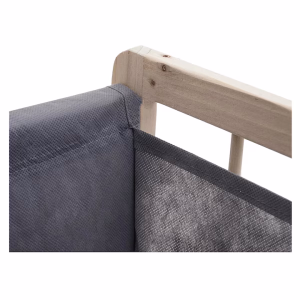 CosRufe05 Coş de rufe dublu XXL din lemn, cu 2 compartimente