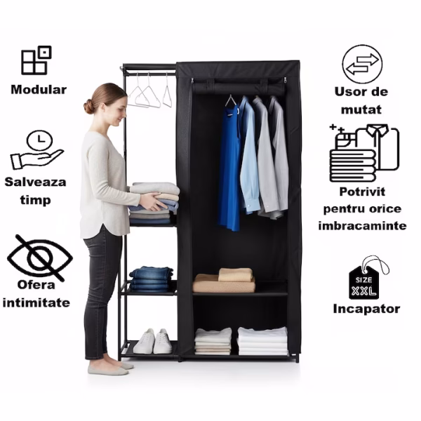 Dulap portabil dublu pentru haine