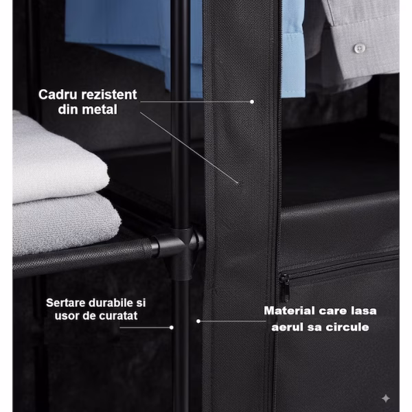 Dulap portabil dublu pentru haine