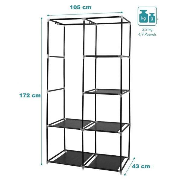 Dulap portabil dublu pentru haine