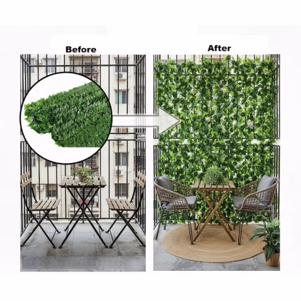 Gard artificial XL cu iederă deasă UV Protect 5 x 0.5 m