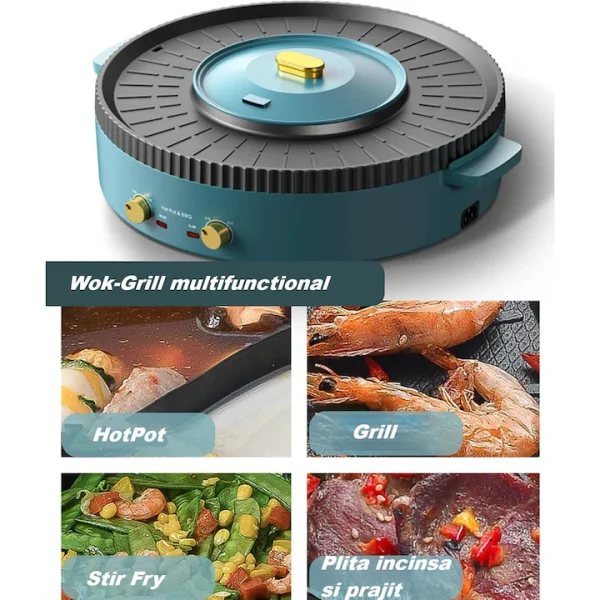 Grătar electric HotPot 1360W multifuncțional