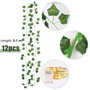 Set decorativ iederă artificială cu lumini LED - 25 m