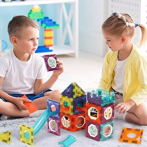 Set XL Magnetic Light Blocks 75 piese