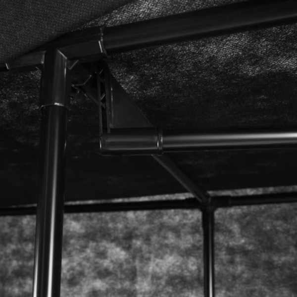 Organizator îmbrăcăminte, Ruhhy, textil/fier, negru, 170x42x170cm